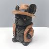 Gentleman Bulldog Resin Statue 10cm Small Bulldog Animal Desktop Ornaments Creative Car Desktop Ornaments