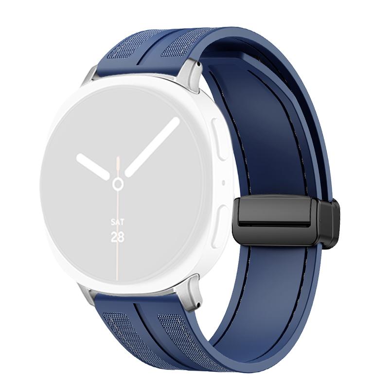 

KALEBOL Watch Band For Samsung Galaxy Watch8 Classic 46mm/Watch8 44mm/40mm Magnetic Folding Clasp Nylon Silicone Strap D