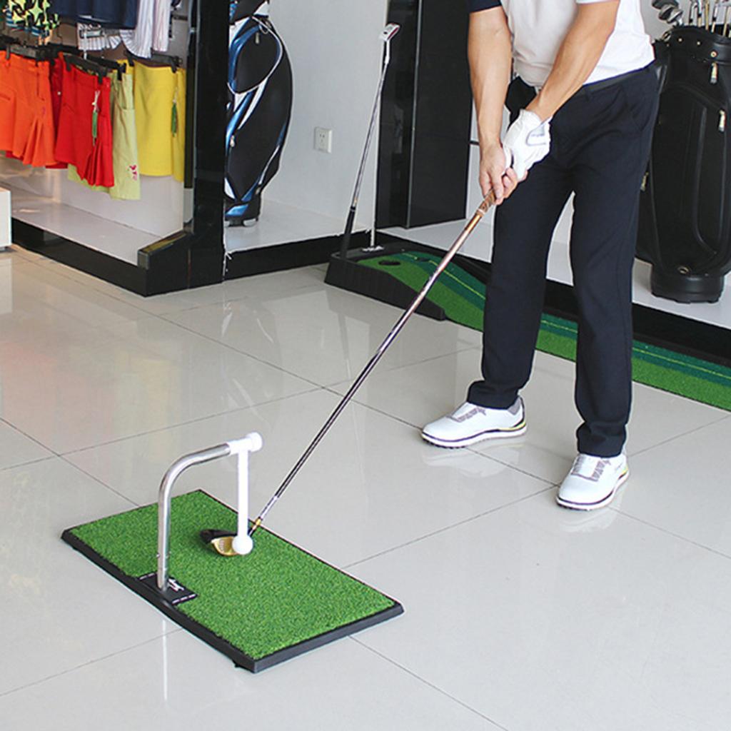 Golf Swing Trainer Golf Training Equipment Portable Golf Swing Practice Mat Hitting Training Aid for Home & Indoor