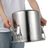 304 Stainless Steel Rice Bucket with Lid 3.17 Gal Food Storage Container Grain Canister for Flour, Beans & Cereals with Sealed Buckle