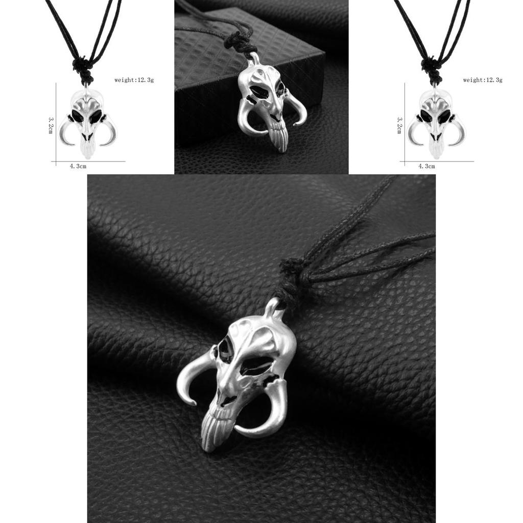 John Carter Mandalorian Pendant Necklace With Alloy Cartoon Character Design For Casual Wear