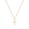 18K Gold Stainless Steel Unisex Simple Cross Pendant Necklace