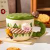 Cute Cartoon Ceramic Mug with Lid