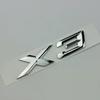 3D ABS Logo X3 Emblem Letters Badge Car Rear Trunk Sticker For BMW X3 F25 E83 G01 G45 Xdrive 20d 30d 20i 28i 30i 35i Accessories BX9