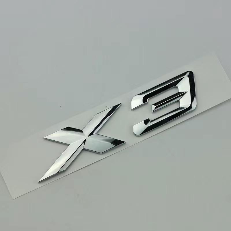 3D ABS Logo X3 Emblem Letters Badge Car Rear Trunk Sticker For BMW X3 F25 E83 G01 G45 Xdrive 20d 30d 20i 28i 30i 35i Accessories BX9