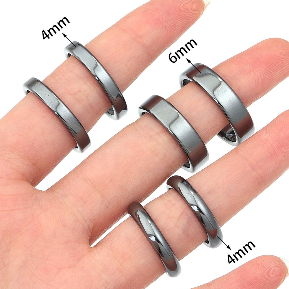 Schwarzer Gallensteinring Naturstein Hämatitring Nicht magnetisch Gesundheitsvorsorge Strahlenschutz Großhandel Schmuck Hochzeitsgeschenk