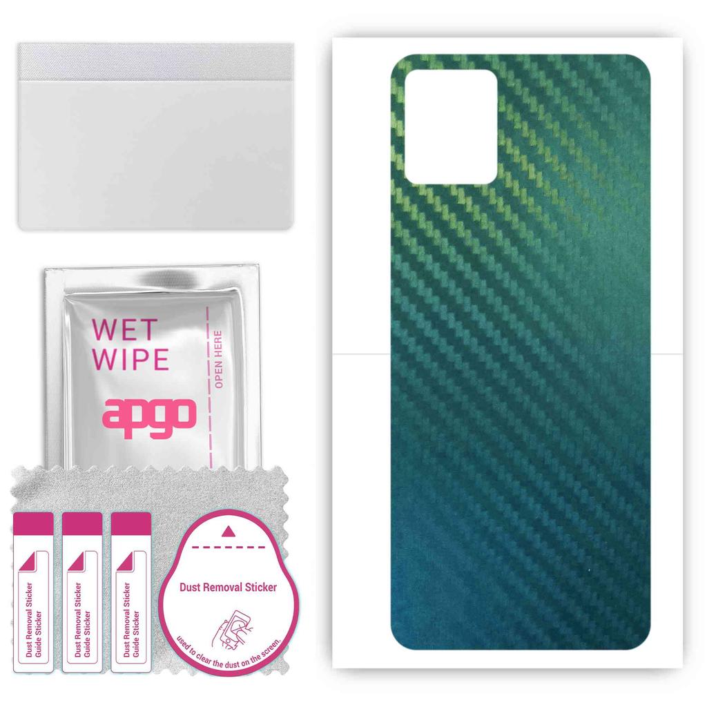 apgo Ochranná samolepka na zadní stranu kompatibilní s Motorola Moto G32, Obalová fólie, Fólie, Vinyl - Vzor Carbon Chameleon CAKA1
