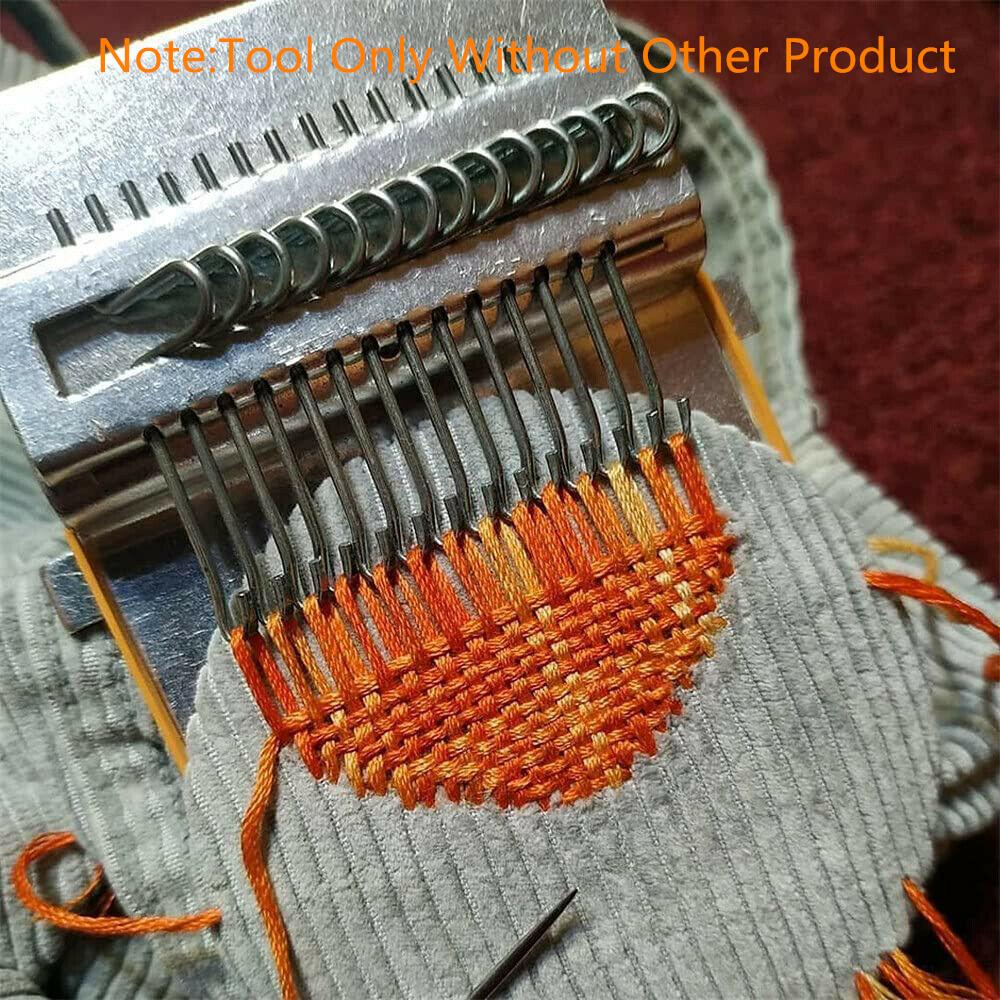 14 Hooks Small Loom Speedweve Type Sewing Tool Set For Artistic Darning Repair