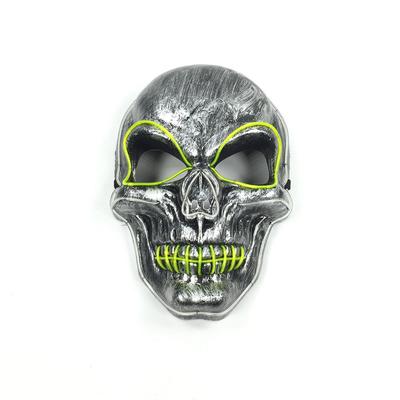 LED Light Up Skull Face Mask Flashing Luminous Halloween  Decor