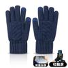 Double-layer Thickened Knitted Simple Warm and Cold-proof Outdoor Battery Car Windproof Men's Winter Riding Driving Gloves
