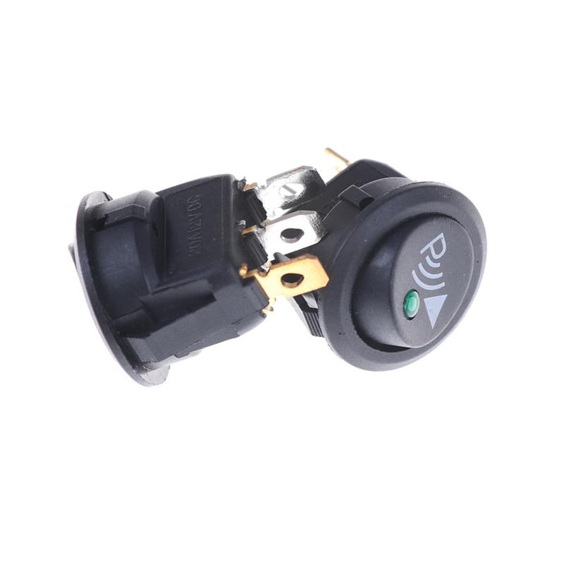 2pcs Parking Sensor Switch 12V 20A 3Pin Illuminated Rocker Switch Round yc
