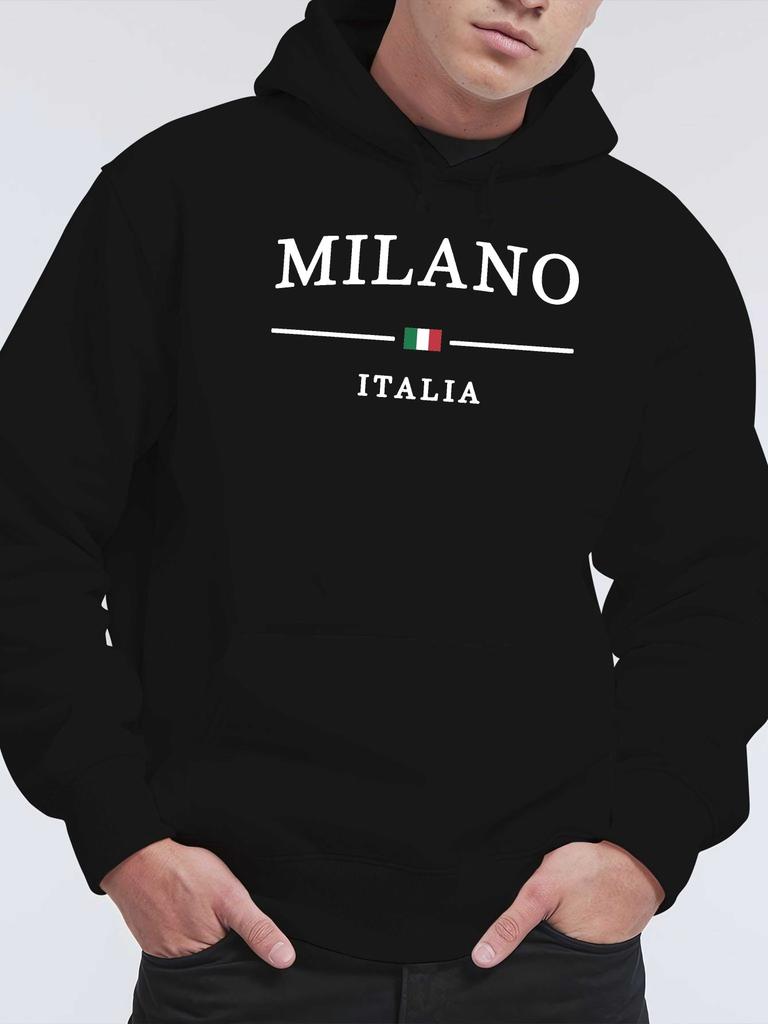 Mailand Italien Herren Sweatshirt Hoodie Neuer Street Style Bedruckte Oberteile Herbst- und Winterkleidung Kostenlos Ho