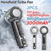 USB Rechargeable Portable Handheld Fan 3000mAh Turbo Cooling 100-Speed Mini Personal Fan for Travel Camping Outdoor Use