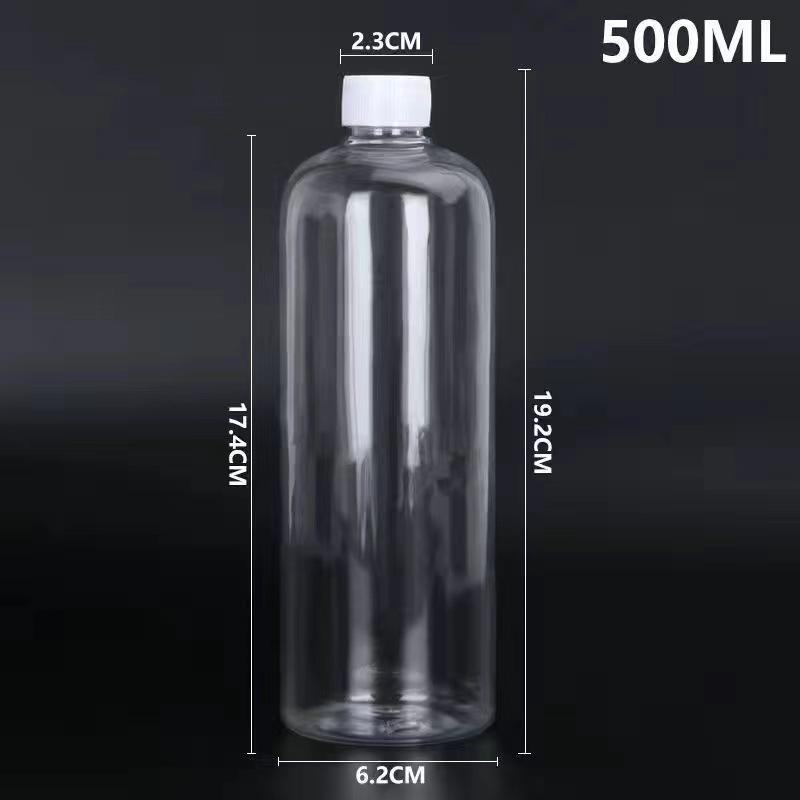Transparent Plastic Bottle with Lid - Empty Small Trial Pack for Alcohol or Honey - Large Mouth Capsule Bottle