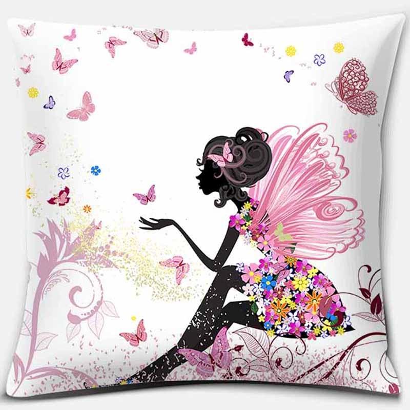 Pink Series Printed Pillowcase Home Decor Car Sofa Cushion Cover