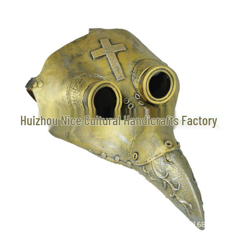 Halloween Plague Doctor Bird Beak Mask - Steampunk Costume Accessory