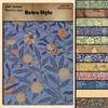 William Morris Decorative Gift Box: 12 Double-Sided Sheets of Foldable Patterned Paper for Stickers and Backgrounds.