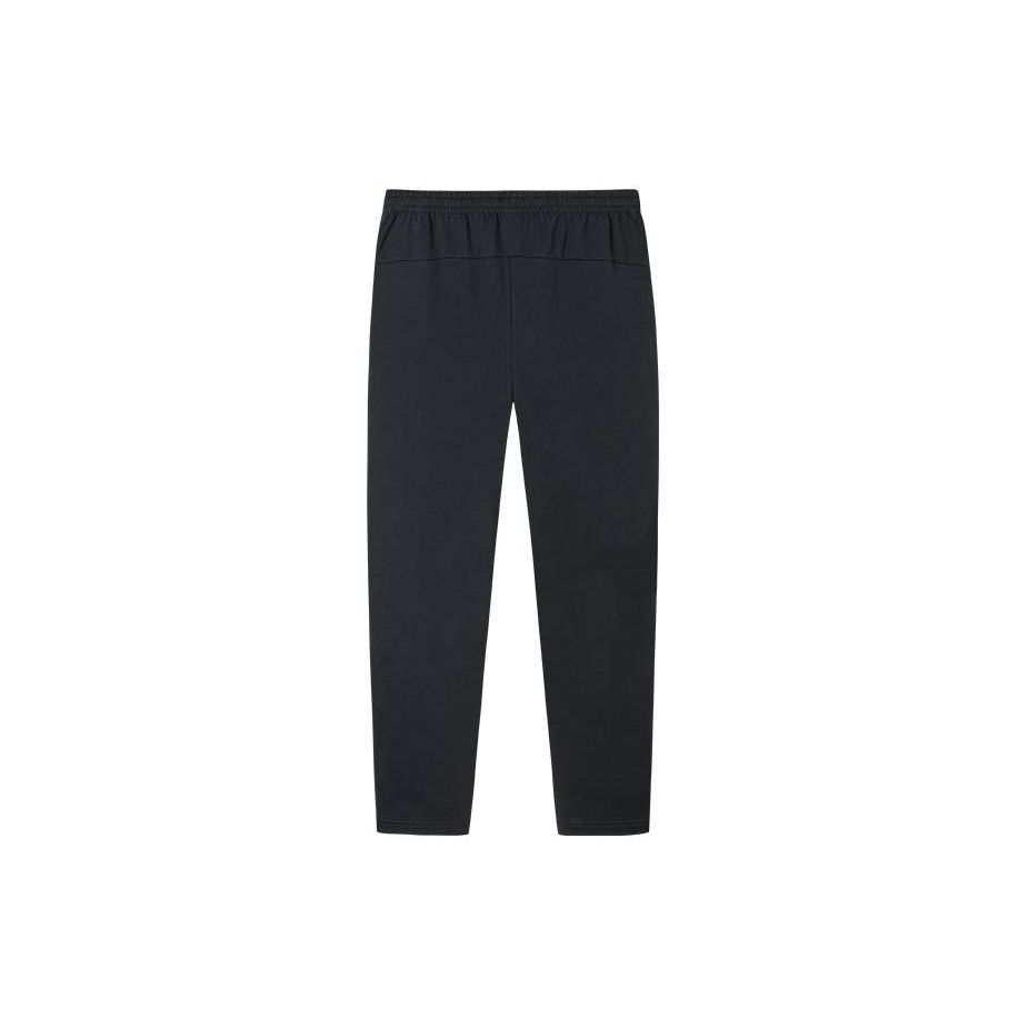 Anta Solid Color Lace-Up Breathable Comfortable Knitted Sports Pants Men bottoms Black 952427311-2