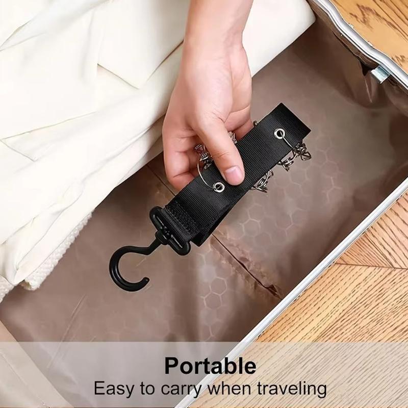 8 Clips Hanging Closet Organizer Cap Door Wall Mounted Rack Free Punch Hat Holder