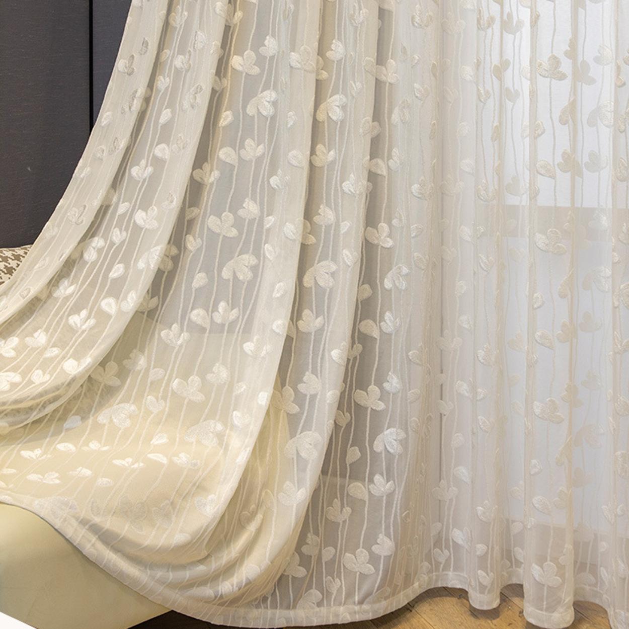 

Современный Простой Свет Роскошный Мечта Трава Оконный Экран Штора Гостиная Балкон Спальня Рельефный Экран Штора Светопропускание 100*200CM