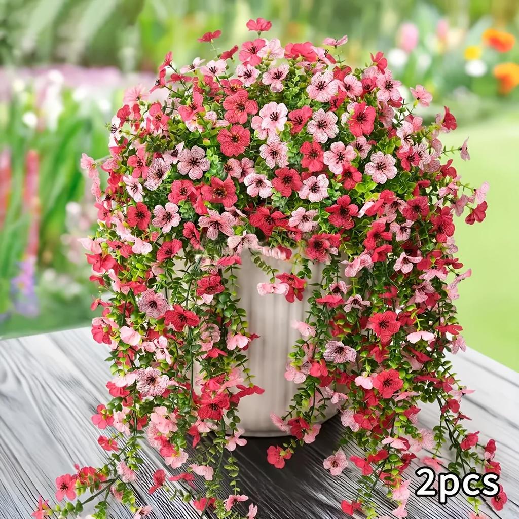 1Pc/2Pcs Exquisite Lebensechte Seide Daisy Hängende Blumen für Im Freien Künstliche Pflanzen Orchidee Blume