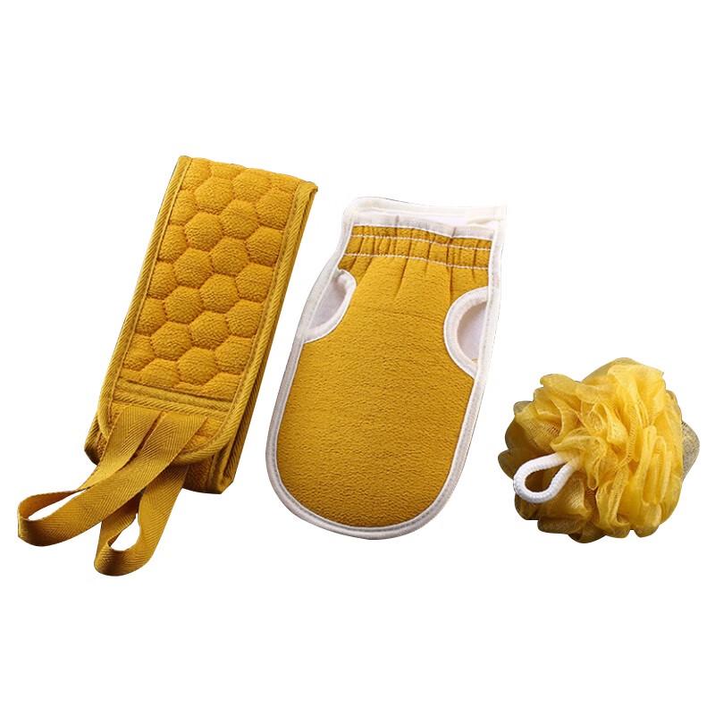 Thickened Exfoliating Bath Scrubber 3-Piece Set