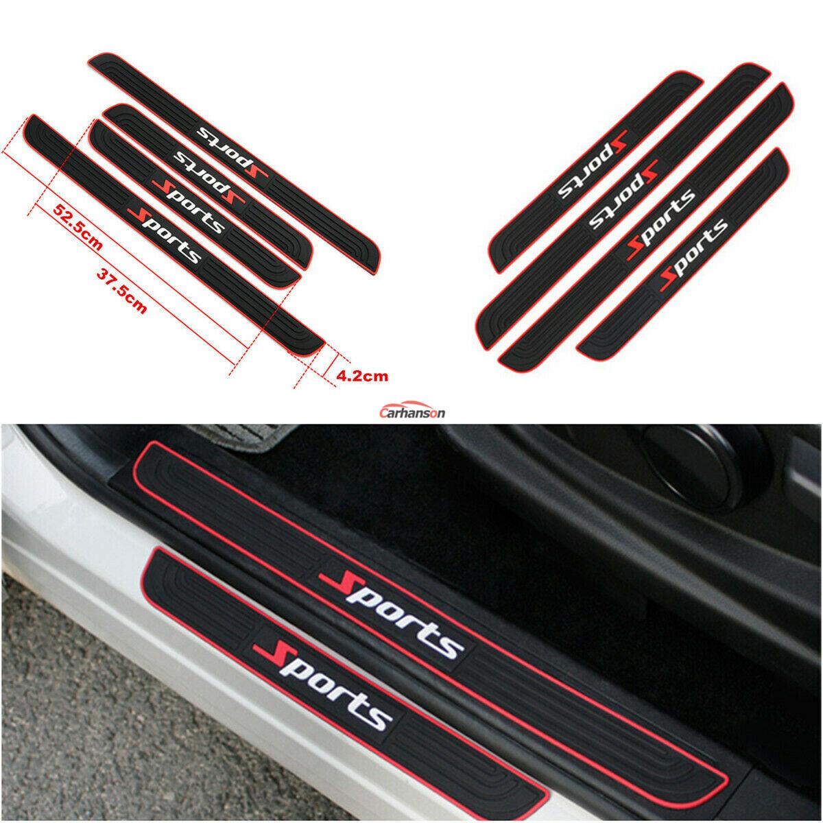 Auto Accessories Rubber Door Sill Plate Protection Strip Scuff Guard Car Sticker