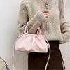Dumpling Bag And Cloud Purse Trendy Ruched Clutch For Women Fash Pu S Shoulder Bag Handbag ()
