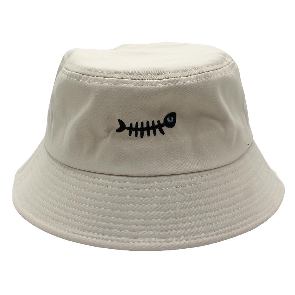 Neutral Fishbone Classic Embroidered Sun Protection Hat For Fashion Outdoor