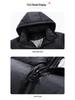 Men's Trendy Color Block Down Puffer Jacket - Light Luxury, Warm, Hooded, Casual Winter Wear