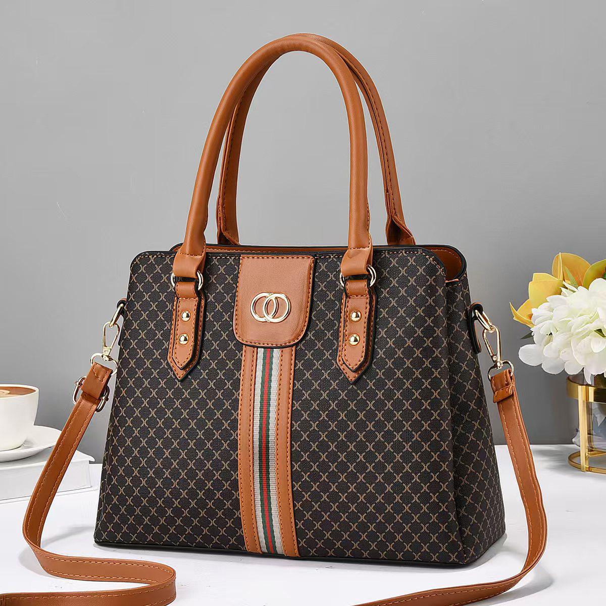 

Multi-color Floral Large Capacity Tote Bag for Women Length 33cm, Width 13cm, Height 23cm, Handle 16cm