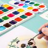 Boxed Watercolor Paint Set Water Soluble Pigments Set with Brush Portable Watercolor Palette