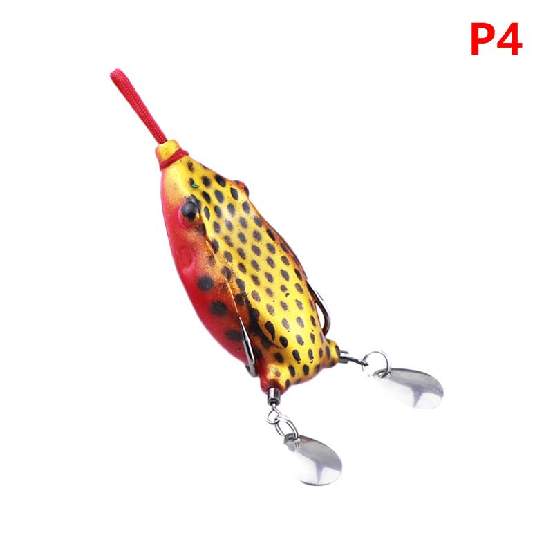 6cm/12g Simulation Frog Snake Head Lures Blackfish Bait Fishing Frog Lure Soft Bait Lure With Double Sharp Hooks Spoon Baits