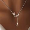 Light Luxury Exquisite Shiny Zircon Heart-shaped Pendant Necklace Women's Charming Zircon Fashion Personality Party Gift
