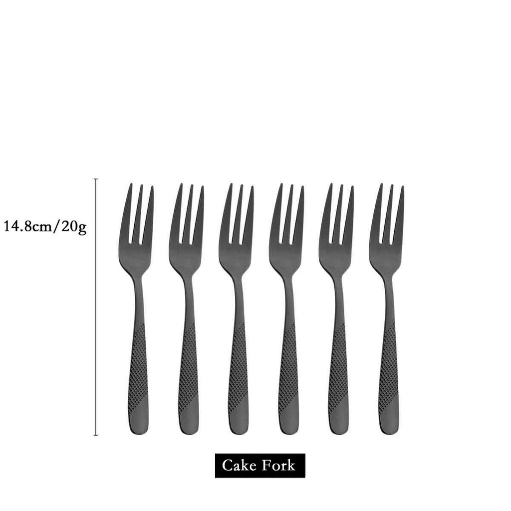 Luxury Black Flatware Cutlery Set Stainless Steel Silverware Dinnerware Set Mirror Dinner Fork Knife Coffee Spoon Tableware Set