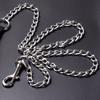 Heavy Duty Metal Chain Dog Leash with Strong and Durable Nylon Padded Handle for Training Large and Medium Sized Dogs 2/3/4mm