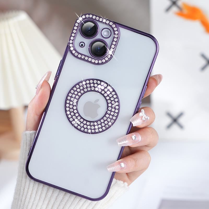 Apple 14 ProMax Diamond Flash Electroplated Clear Soft Phone Case for iPhone 12/13