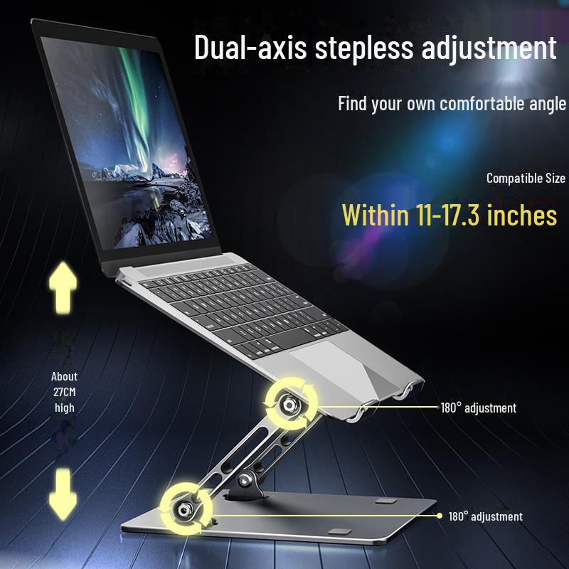 LS658 Dual-Layer Heightened Folding Laptop Stand with Enhanced Heat Dissipation