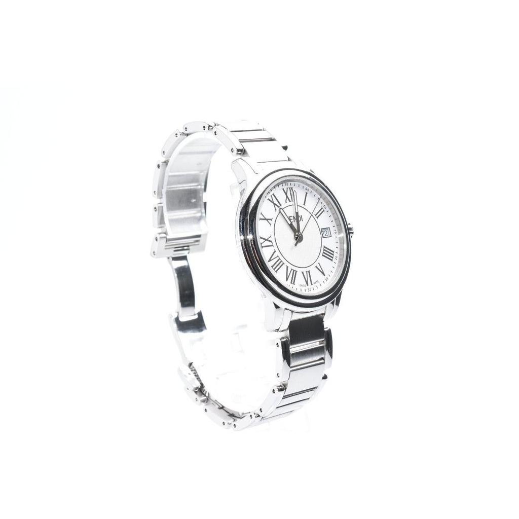 Used [Battery replaced] FENDI 25400L White Silver Men's Watch