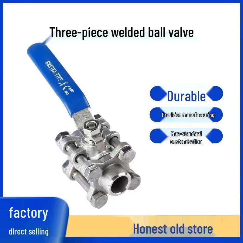 316L Stainless Steel 3-Piece Butt-Welded Ball Valve