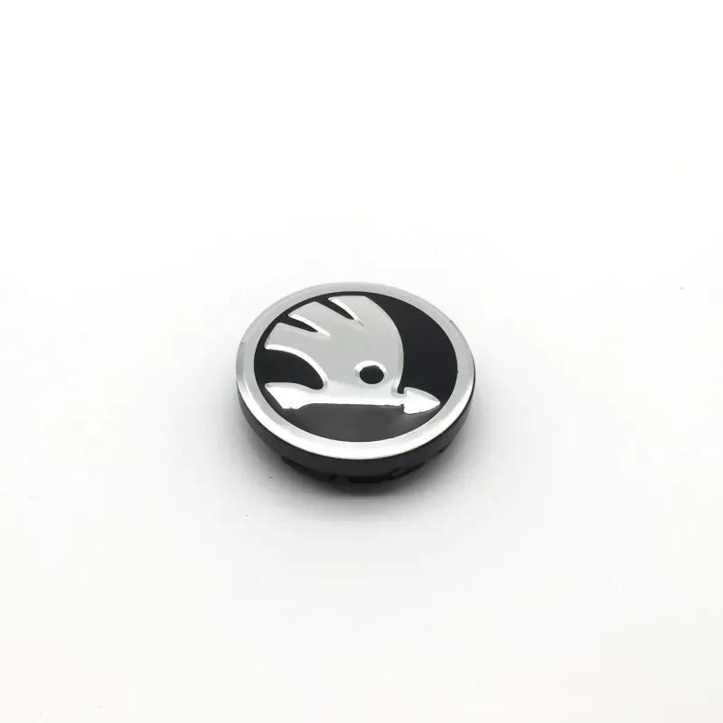 4pcs 55mm IZD501151A Car Original Wheel Center Cover Hub Cap Emblem Sticker For Octavia Superb 2 MK2 Fabia Yeti A5 Accessories