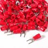 100Pcs 16-14AWG Insulated Terminals Ring Electrical Wire Crimp Connectors-Red