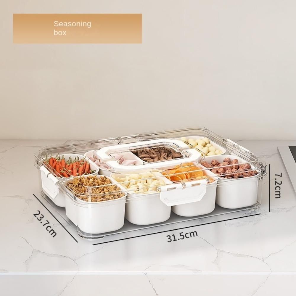 Multi Purpose Fresh-keeping Box Transparent Egg Box New Seasoning Box  Fruit Vegetable Storage