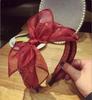 Women High End Headdress Shiny Crystals Bowknot Headbands Solid Ladies Elegant Mesh Hairbands Knot Teen Girls Bow Hair Band