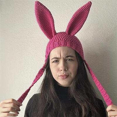 New Handmade Crocheted Ice Woolen Hat, Warm and Cute Cartoon Headgear for Autumn and Winter