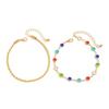 Ingemark Y2K Boho Colorful Crystal Chain Anklet for Women Summer Beach Trendy Exquisite Barefoot Ankle Bracelet Leg Jewelry Gift