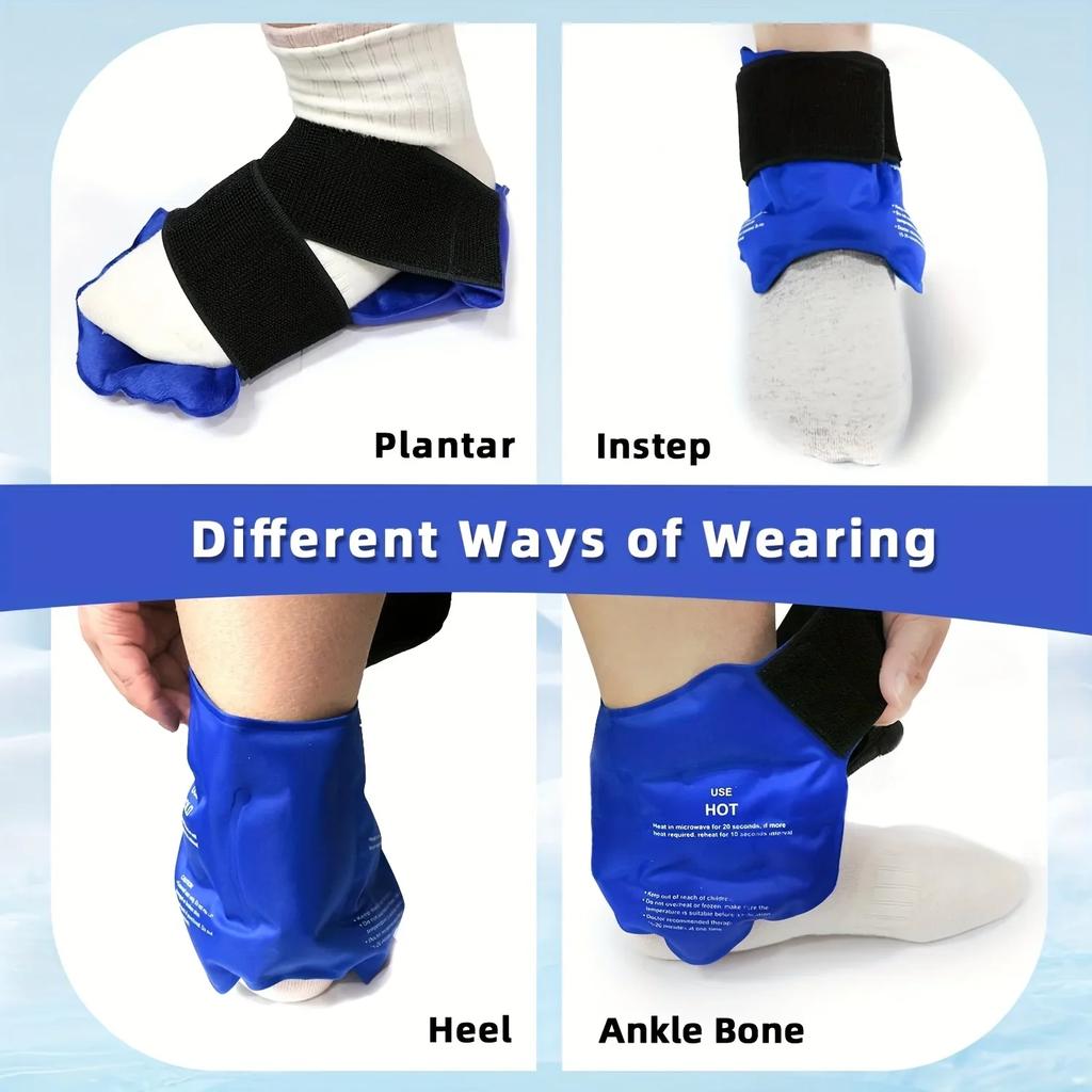 Ankle Ice Pack Wrap for Sprained, Ice Pack for Ankle Inuries Reusable, Cold Therapy for Ankles Swelling, Post Surgery Recovery