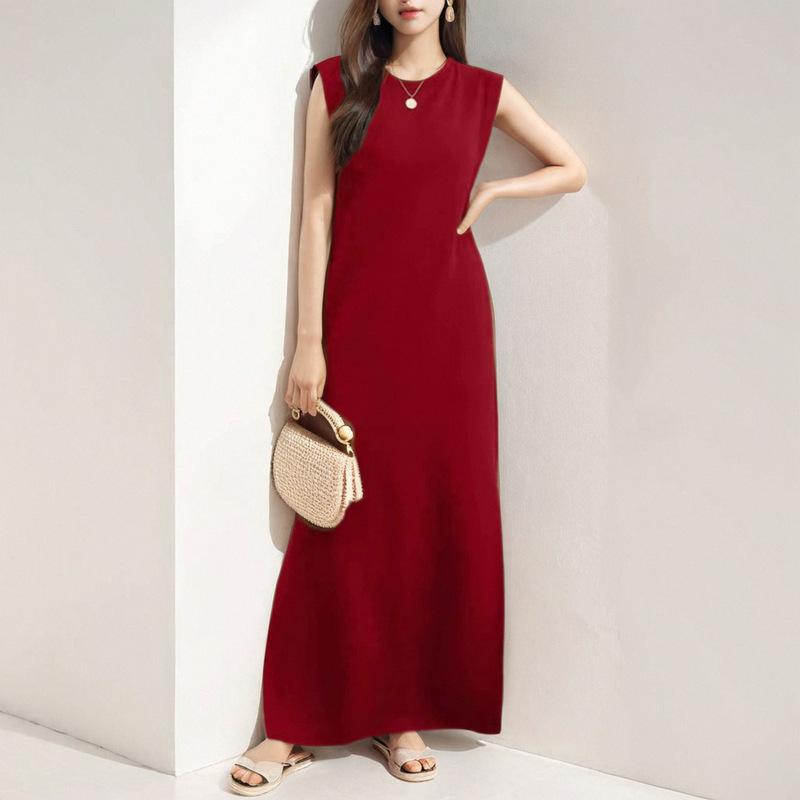 Νέο Καλοκαιρινό Casual Φαρδύ Γαλλικής Τεχνοτροπίας Κομψό Αμάνικο Λεπτό Φόρεμα