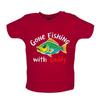 Angeln mit Papa - Kinder Baby Kinder Jungen Mädchen Unisex T-Shirt / Body - Süß Lustig Liebe