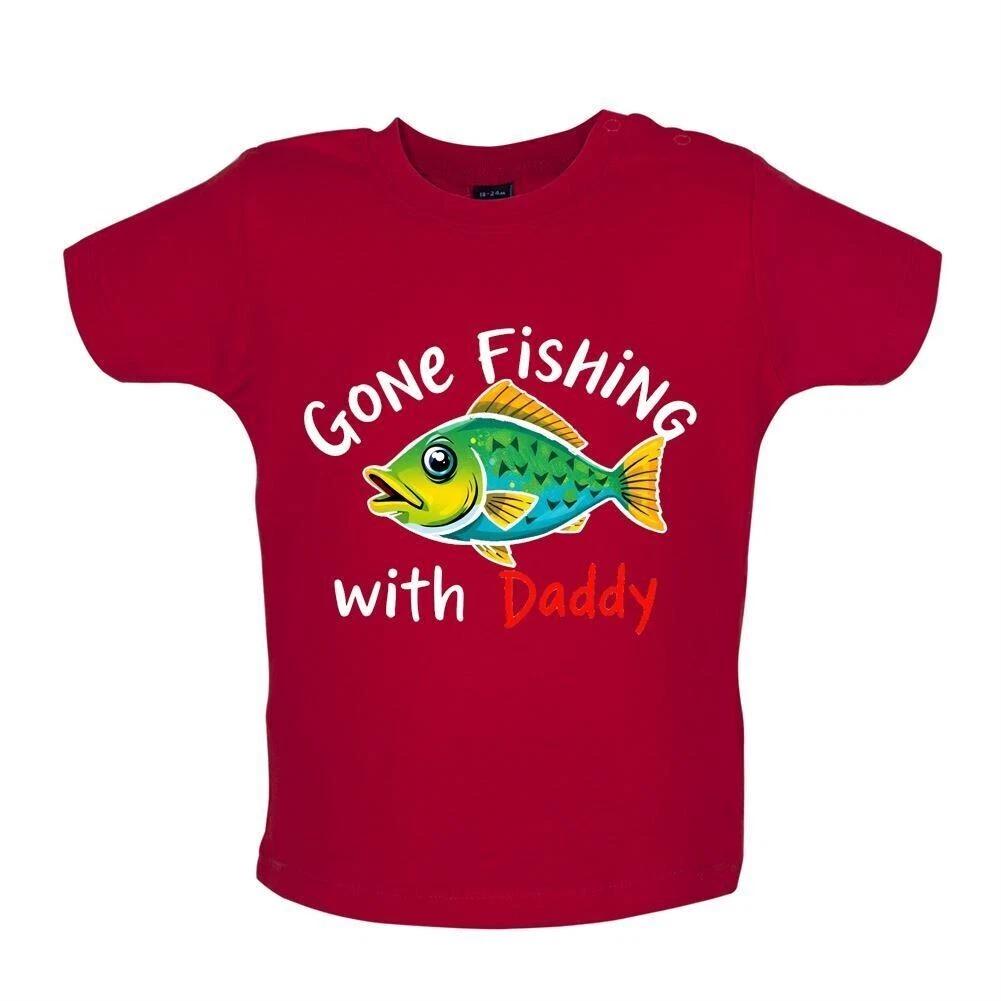 Gone Fishing With Dad - Kids T-Shirt Tees Top - Cute Fish Funny Love Cute 160
